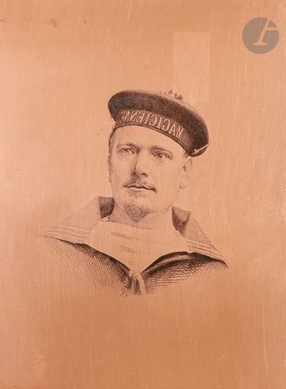 William Barbotin (Joseph Barbotin, dit) (1861-1931) Portrait d’un matelot ; Portrait...