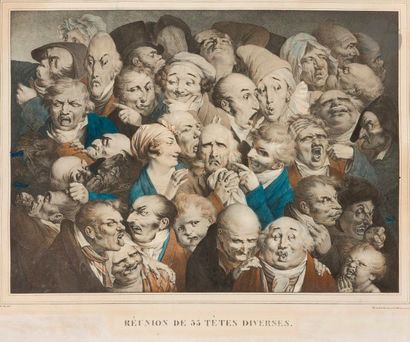 Louis-Léopold BOILLY (1761-1845) Réunion de 35 têtes diverses. 1825-1826. Lithographie....