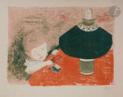 Pierre BONNARD (1867-1947) L’Enfant à la lampe. Vers 1897. Lithographie. 464 x 334....
