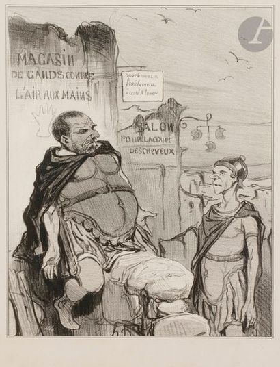 Honoré DAUMIER (1808-1879) Marius à Carthage. (Histoire ancienne, pl. 35). 1841....