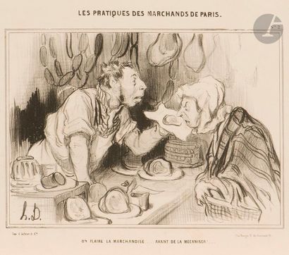 Honoré DAUMIER (1808-1879) Les Pratiques des marchands de Paris (pl. 1, 2, 4, 5,...