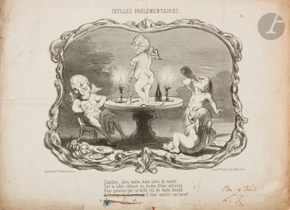 Honoré DAUMIER (1808-1879) Les Pratiques des marchands de Paris (pl. 1, 2, 4, 5,...