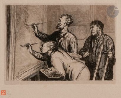 Honoré Daumier (1808-1879) (d’après) Sujets divers gravés sur bois pour Le Monde...