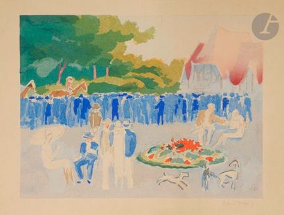 Kees van Dongen (1877-1968) Le Grand Prix de Normandie ; Le Gala du costume de bain,...