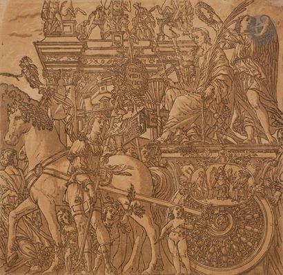 Andrea Andreani (c. 1558/59-1629) Le Triomphe de Jules César. 1599. Frise composée...
