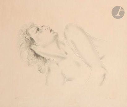 Léonard-Tsuguharu FOUJITA (1886-1968) Femme de profil. 1930. Eau-forte et roulette....