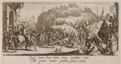 Jacques Callot (1592-1635) La Grande Passion. Eau-forte. 210 x 110. Lieure 281-287....