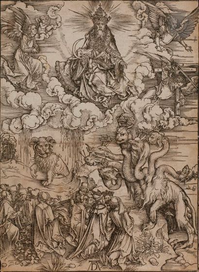 Albrecht Dürer (1471-1528) La Bête qui a des cornes d’agneau ; chap. XIII, vers 11....