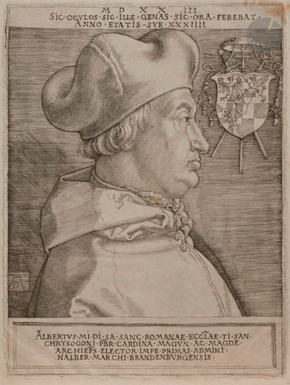 Albrecht Dürer (1471-1528) Le Cardinal Albrecht von Brandenburg, dit Le Grand cardinal....