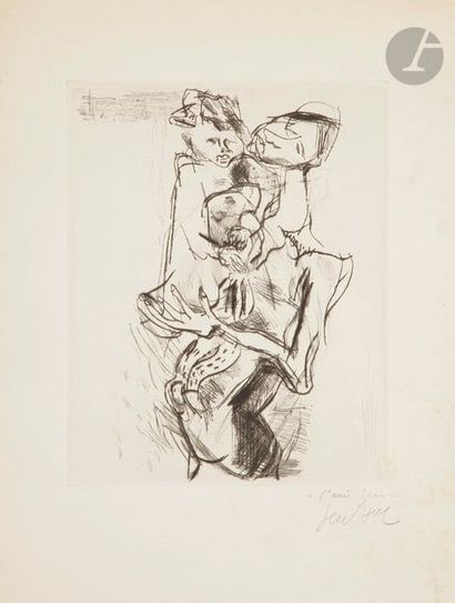 Gen-Paul(Eugène Paul, dit) (1895-1975) Mère et enfant. Vers 1925. Pointe sèche et...