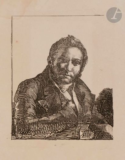 Théodore GERICAULT (1791-1824) Portrait d’Auguste Brunet. 1818. Lithographie à la...