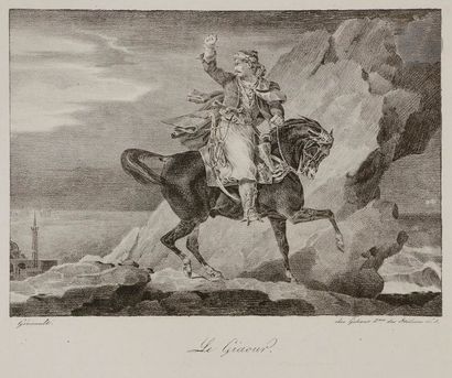 Théodore GERICAULT (1791-1824) Le Giaour. 1820. Lithographie. 212 x 185. Delteil...