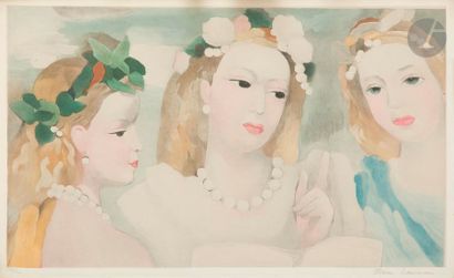 Marie Laurencin (1883-1956) (d’après) Les Trois sœurs. Gravure à la roulette d’après...