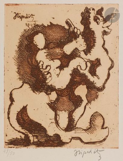 Jacques Lipchitz (Chaim Jacob Lipchitz, dit) (1891-1973) L’Enlèvement d’Europe. 1941....