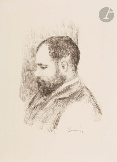 Pierre-Auguste Renoir (1841-1917) Ambroise Vollard. Vers 1904. Lithographie. 170 x 238....