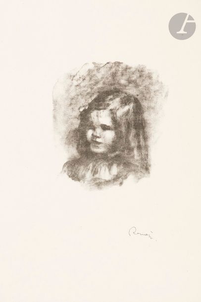 Pierre-Auguste Renoir (1841-1917) Claude Renoir, tourné à gauche. 1904. Lithographie....