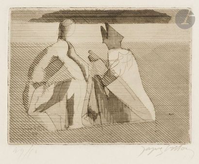 Jacques Villon (Gaston Duchamp, dit) (1875-1963) Après le bain. 1926. Eau-forte....