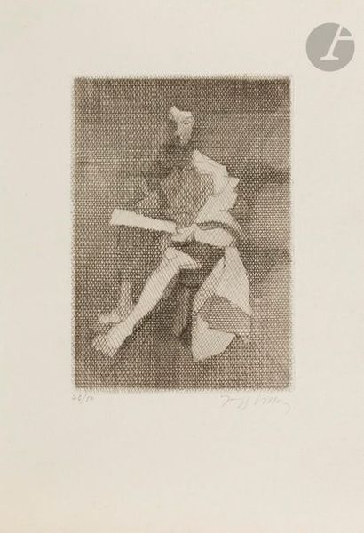 Jacques Villon (Gaston Duchamp, dit) (1875-1963) Le Philosophe. 1930. Pointe sèche...