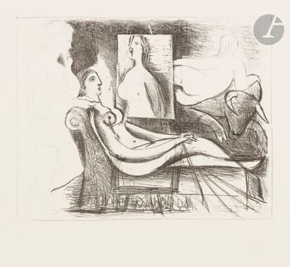 Pablo Picasso (1881-1973) Le Peintre et son modèle. 1930. Lithographie. 290 x 232....
