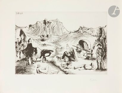 Pablo Picasso (1881-1973) Série « Les 347 »
Variation autour de don Quichotte et...