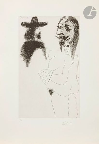 Pablo Picasso (1881-1973) Série « Les 347 »
Beau gentilhomme espagnol et femme à...