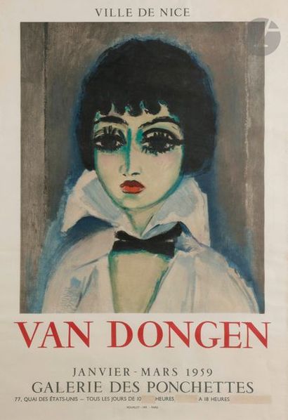 Kees van Dongen (1877-1968) (d’après) Marcelle Leoni. Affiche pour la galerie des...