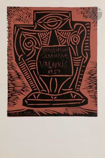 Pablo Picasso (1881-1973) Exposition céramique Vallauris (petite version). 1959....