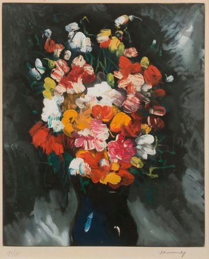 MAURICE DE VLAMINCK (1876-1958) (D’APRÈS) Fleurs des champs dans un vase. Vers 1956....