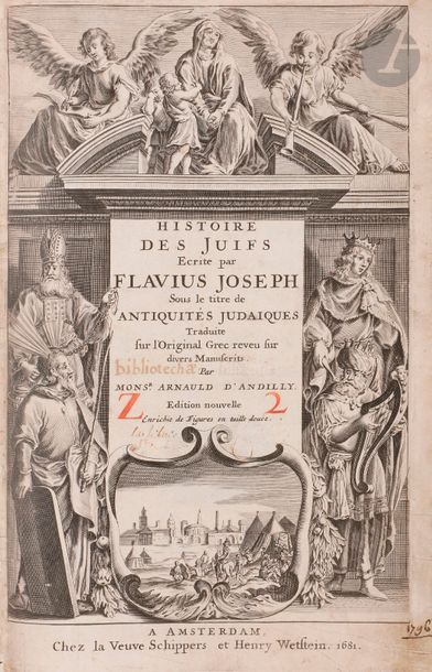 null [HISTOIRE JUIVE] 
FLAVIUS JOSEPH 
Histoire des Juifs, sous le titre de Antiquitez...