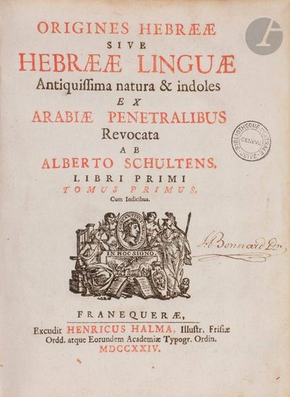 null [LINGUISTIQUE] 
Albert SCHULTENS (1686-1750), Origines hebraeae sive hebraeae...