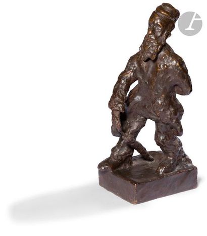 null *MANÉ-KATZ (1894-1952) 
Le Shadkhan (Le marieur) 
Épreuve en bronze à patine...