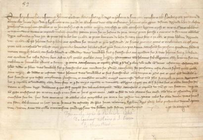 null NIVERNAIS Charte établie et signée par Petronne de Ganay, notaire à Saint-Pierre-le-Moustier,...