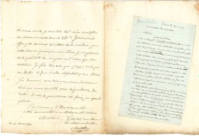 null Edme MENTELLE (1730-1815) géographe et historien. 2 L.A.S., Paris 1784-1800,...