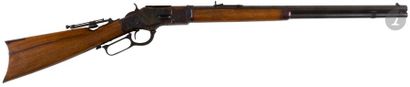 null Rifle modèle 73 Sporting Rifle calibre 44-40.
Canon à pans de 60 cm. Queue de...