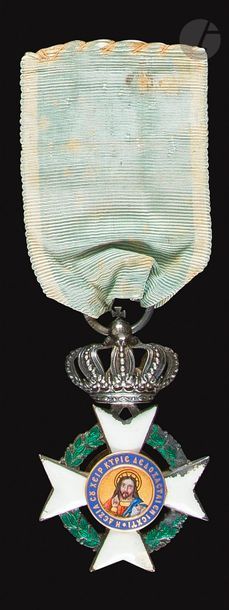 null GRÈCE
ORDRE DU SAUVEUR, créé en 1833.
Croix de chevalier du 2e type.
En argent...