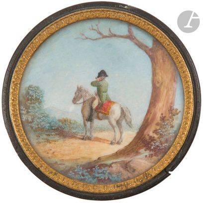 null L’Empereur Napoléon Ier à cheval, observant le champ de bataille
Boîte en bois...