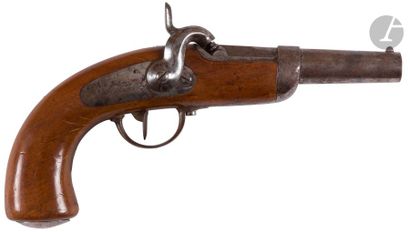 null Pistolet d’officier de gendarmerie à percussion modèle 1836.
Canon rond, à pans...
