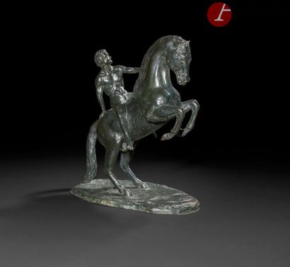 null Gabriel Proust (actif au XXe siècle)
Cavalier sur un cheval cabré
Statuette...