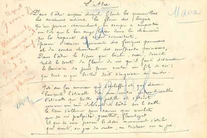null Gustave KAHN (1859-1936). Manuscrit autographe signé, [Les Carrefours de la...