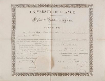 null Eugène LABICHE. 3 P.S., 1833-1840 ; signées aussi par des ministres de l’Instruction...