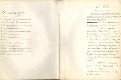null Eugène LABICHE. Manuscrit de copiste pour Les Noces de Bouchencœur, [1857] ;...