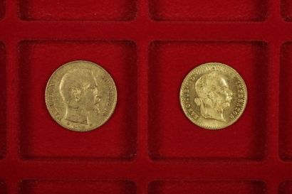 null 2 pièces en or :
- 1 pièce de 20 Francs en or. Type Napoléon III non Lauré....
