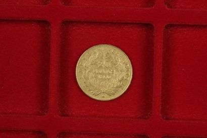 null Lot de 8 pièces en or :
- 1 pièce de 20 Francs en or. Type Napoléon III non...