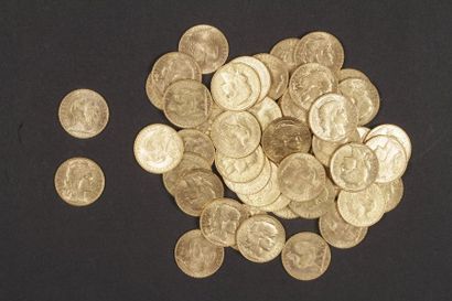null 50 pièces de 20 Francs en or. Type Coq.

Frais acheteur = 8% HT