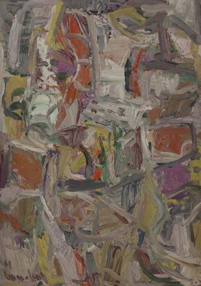 null David LAN-BAR [polonais] (1912-1987)
Composition, 1961
Huile sur toile.
Signée...