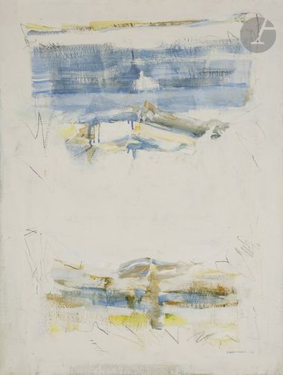 null Albert CHAMINADE (1923-2010)
Composition, 1972
Huile et fusain sur toile.
Signée...