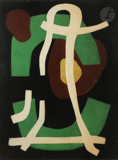 null Yves FAUCHEUR (1924-1985)
Composition n°110, 1949
Huile sur toile.
Signée, datée...