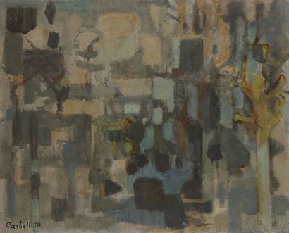 null Alexandre Sasha GARBELL [russe] 
(1903-1970)
Paysage urbain, 1950
Huile sur...