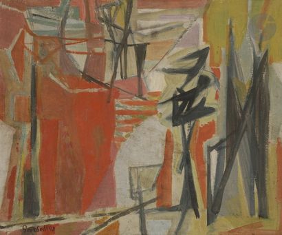null Alexandre Sasha GARBELL [russe] 
(1903-1970)
Composition, 1948
Huile sur toile.
Signée...