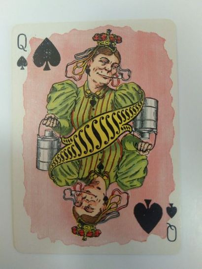 null Jeu transformé Hustling Joe : U.S.P.C. Co, Cincinnati, 1895 ; 52/52 cartes +...